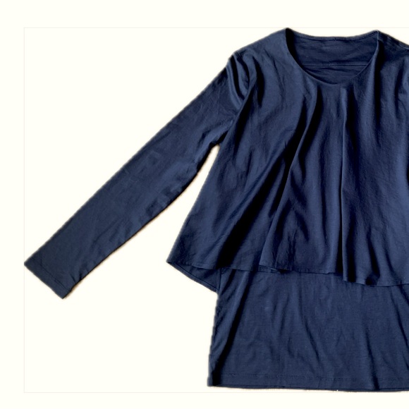 COS Longsleeve Peplum Pullover Top Black Small - Picture 5 of 9